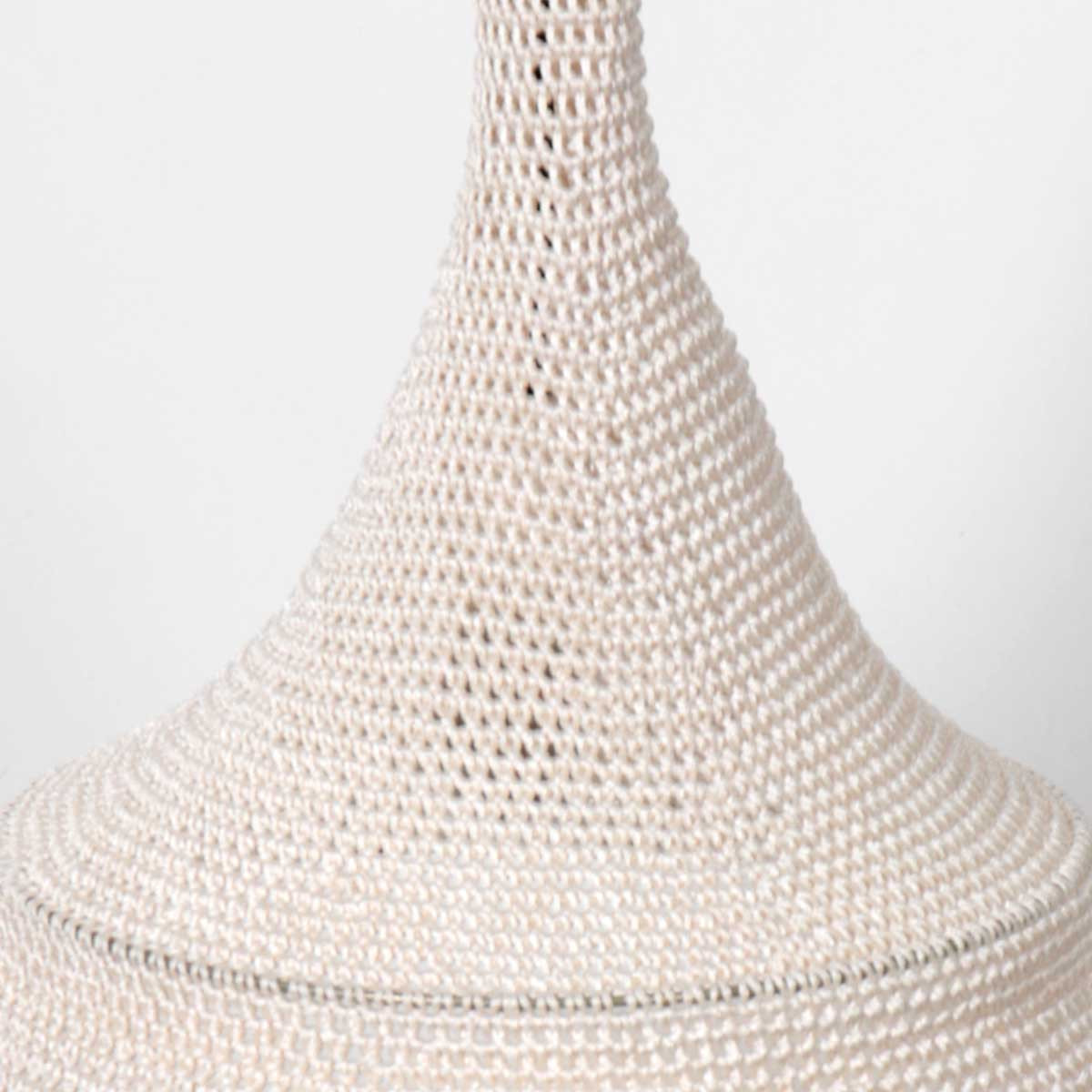 Suspension bohémienne en tissu blanc en forme de dôme Anne Light & Home Marrakesch – Image 5