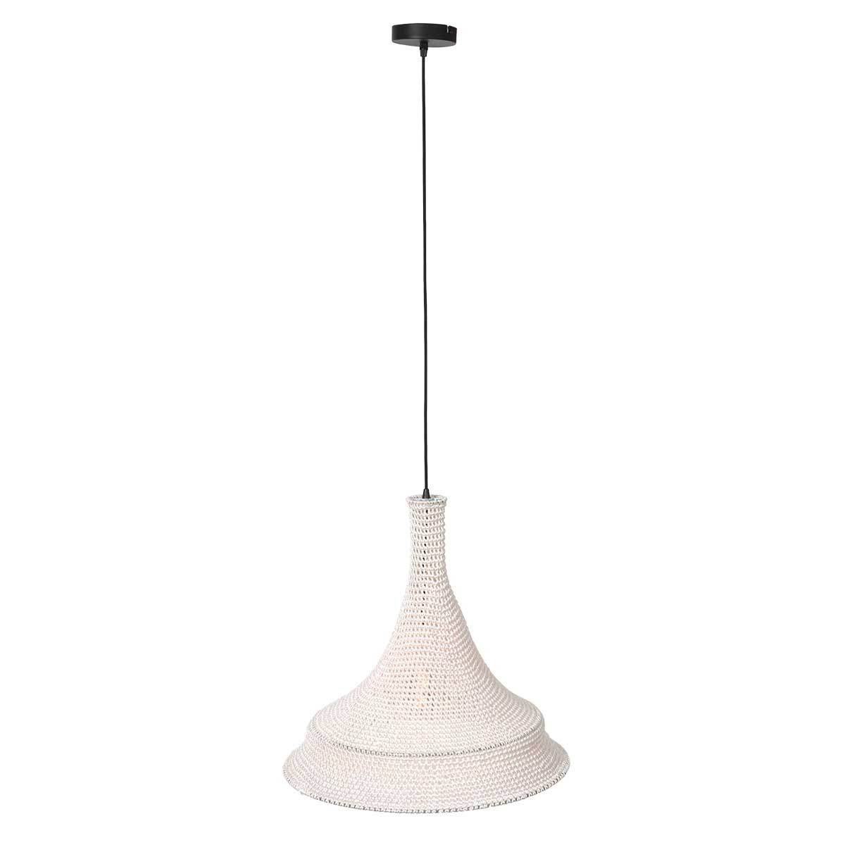 Suspension bohémienne en tissu blanc en forme de dôme Anne Light & Home Marrakesch – Image 9