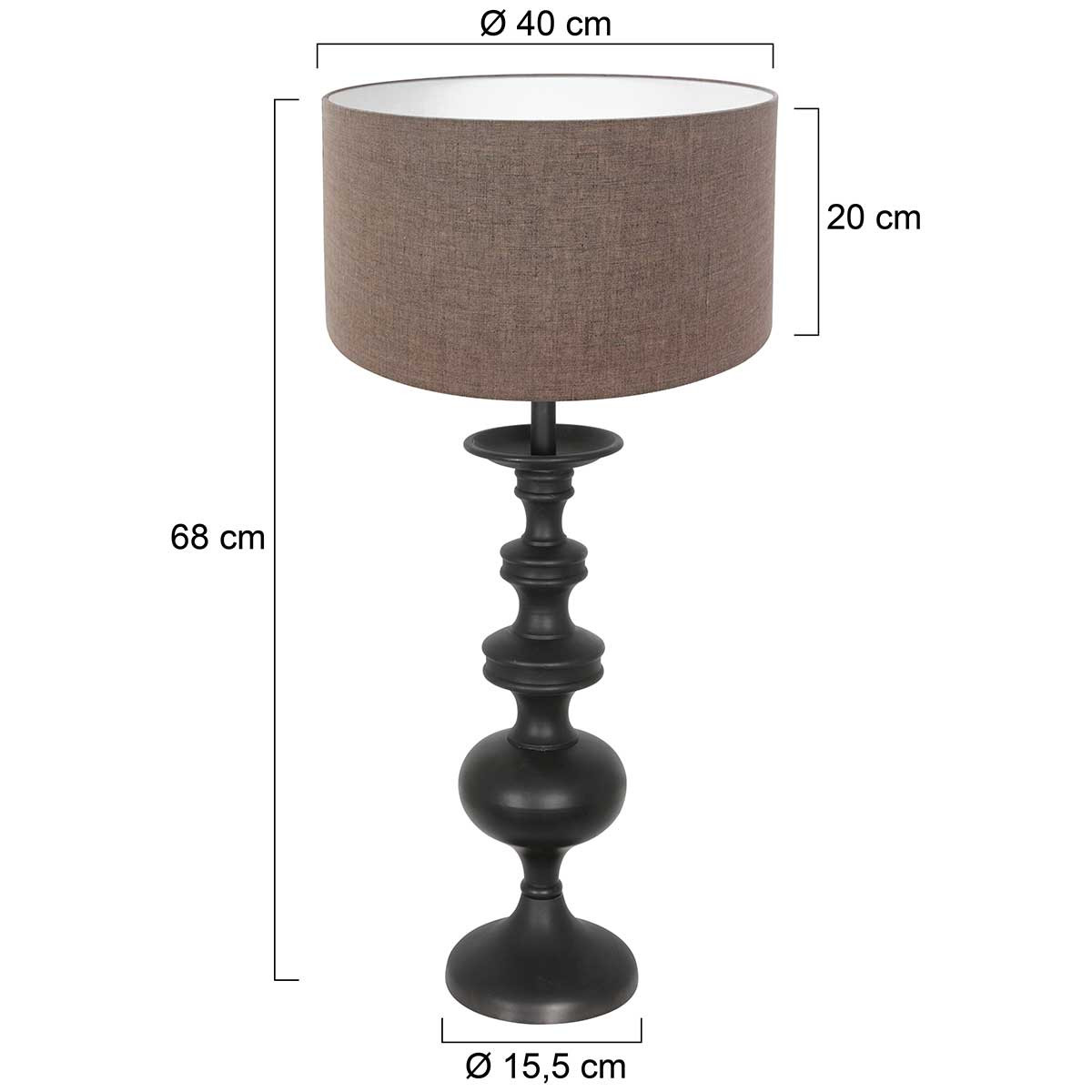 Lampe élégante ethnique marrron Anne Light & Home Lyons – Image 6