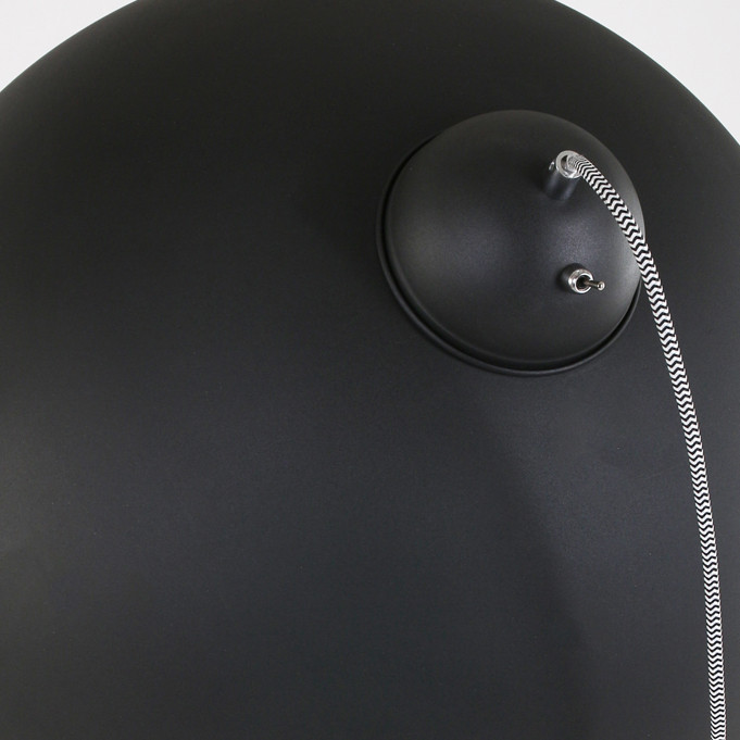 Lampadaire industriel noir avec abat-jour de tournesol doré Mexlite Sunflower – Image 11