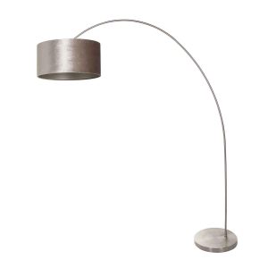 Alternative view of Lampadaire arc en acier avec abat-jour gris  Mexlite Solva