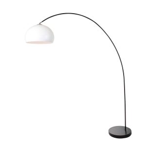 Alternative view of Lampadaire arc moderne noir avec globe blanc  Mexlite Solva