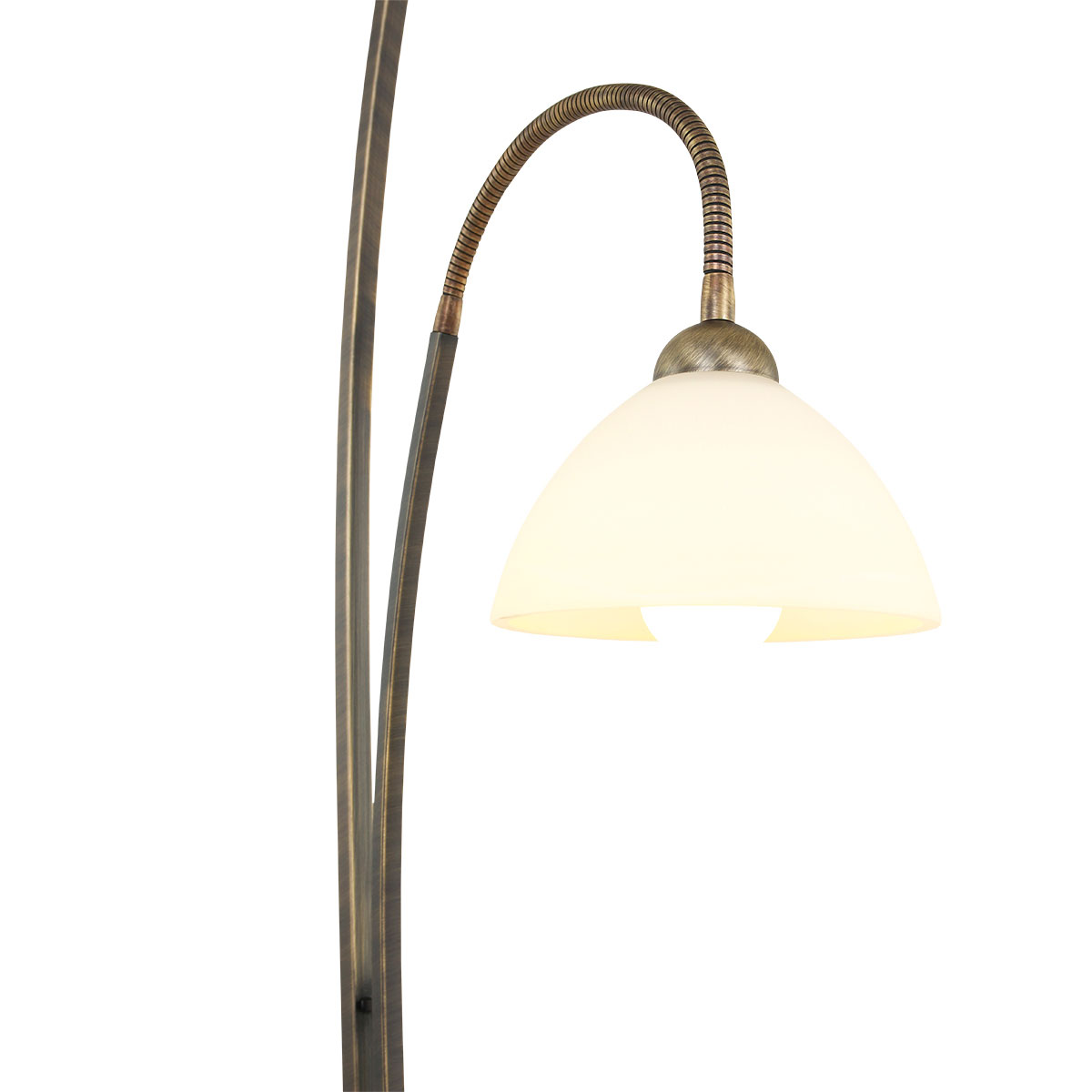 Lampadaire classique 2 lumières en bronze verre marbré Steinhauer Capri – Image 4