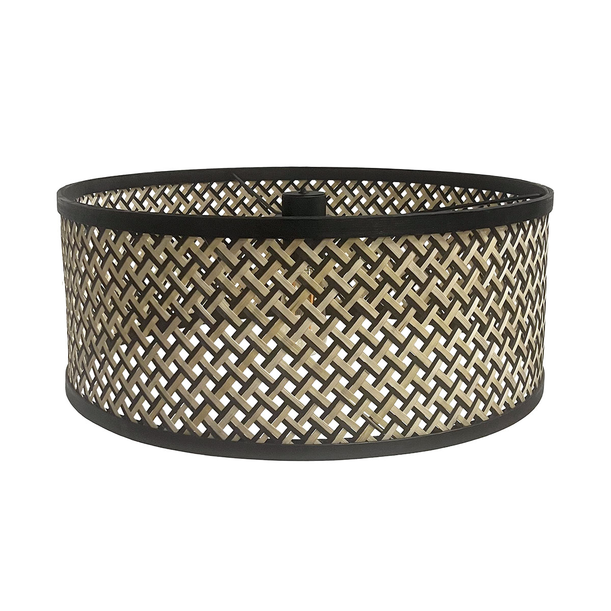 Lampadaire industriel noir avec abat-jour en osier Steinhauer Stang – Image 5