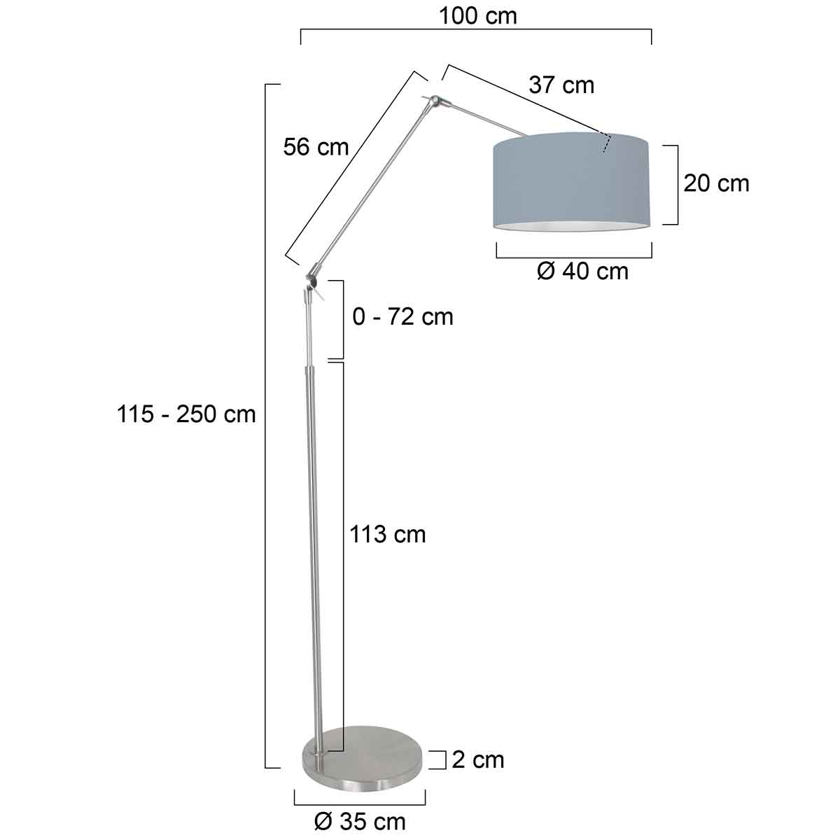 Lampadaire moderne articulé Steinhauer Prestige Chic – Image 6