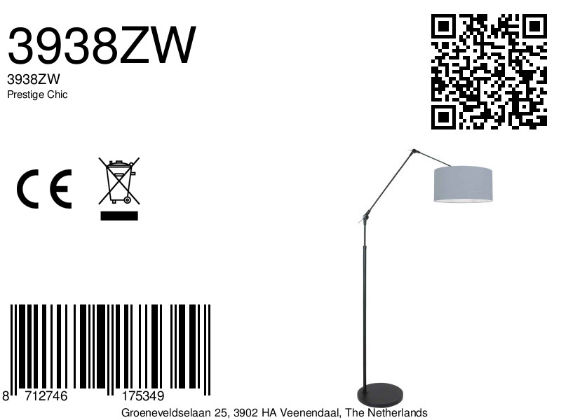 Lampadaire moderne articulé Steinhauer Prestige Chic – Image 7