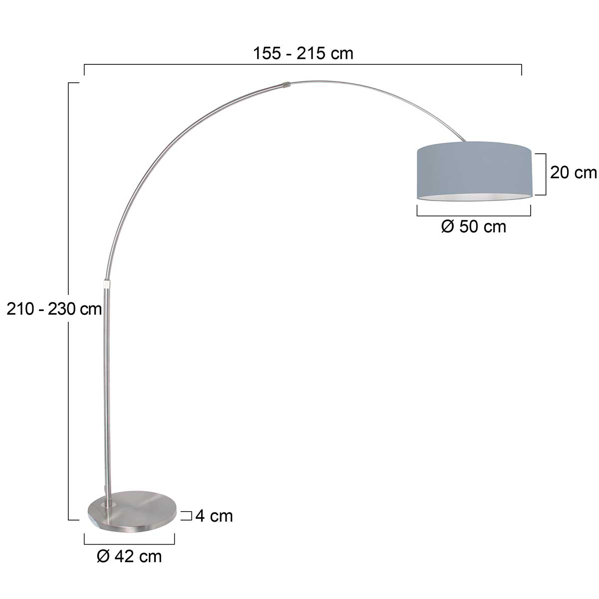 Lampe arc moderne légère Steinhauer Sparkled Light – Image 6