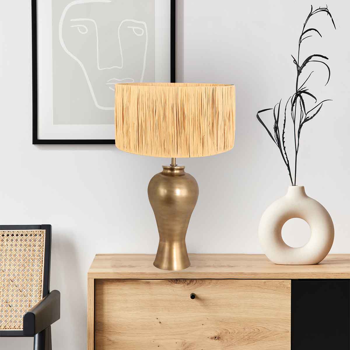 Lampe de table classique en métal Steinhauer Brass – Image 3