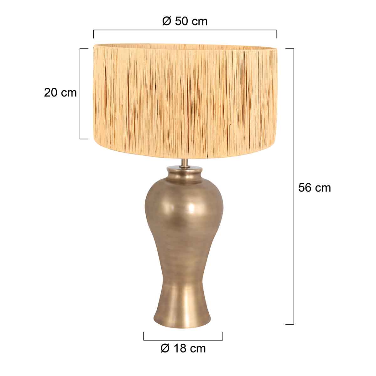Lampe de table classique en métal Steinhauer Brass – Image 7