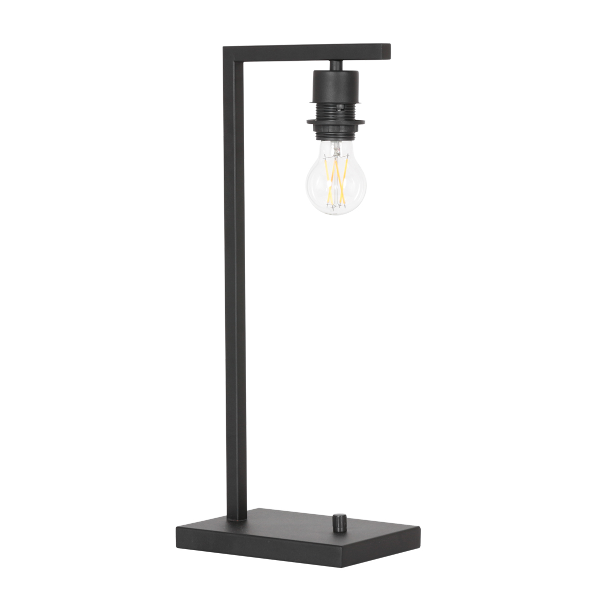 Lampe de table industrielle noire avec abat-jour en osier Steinhauer Stang – Image 9