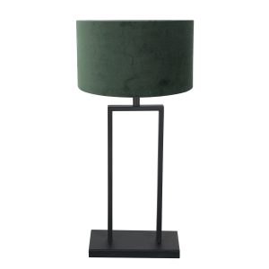 lampe-de-table-moderne-noire-avec-abat-jour-vert-steinhauer-stang-3862zw