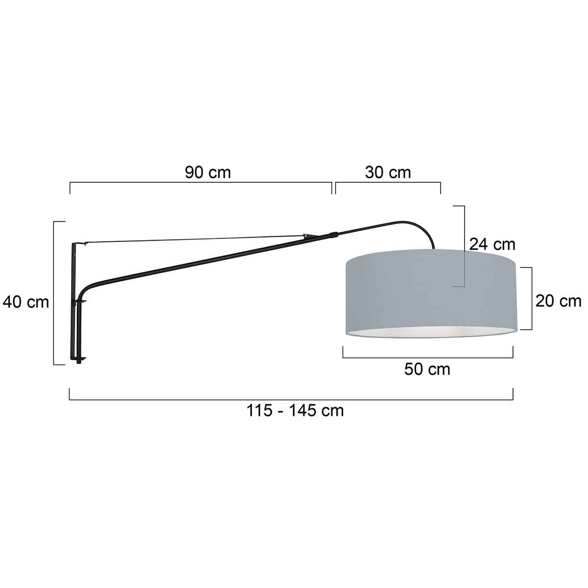 Lampe murale noire moderne Steinhauer Elegant Classy – Image 6