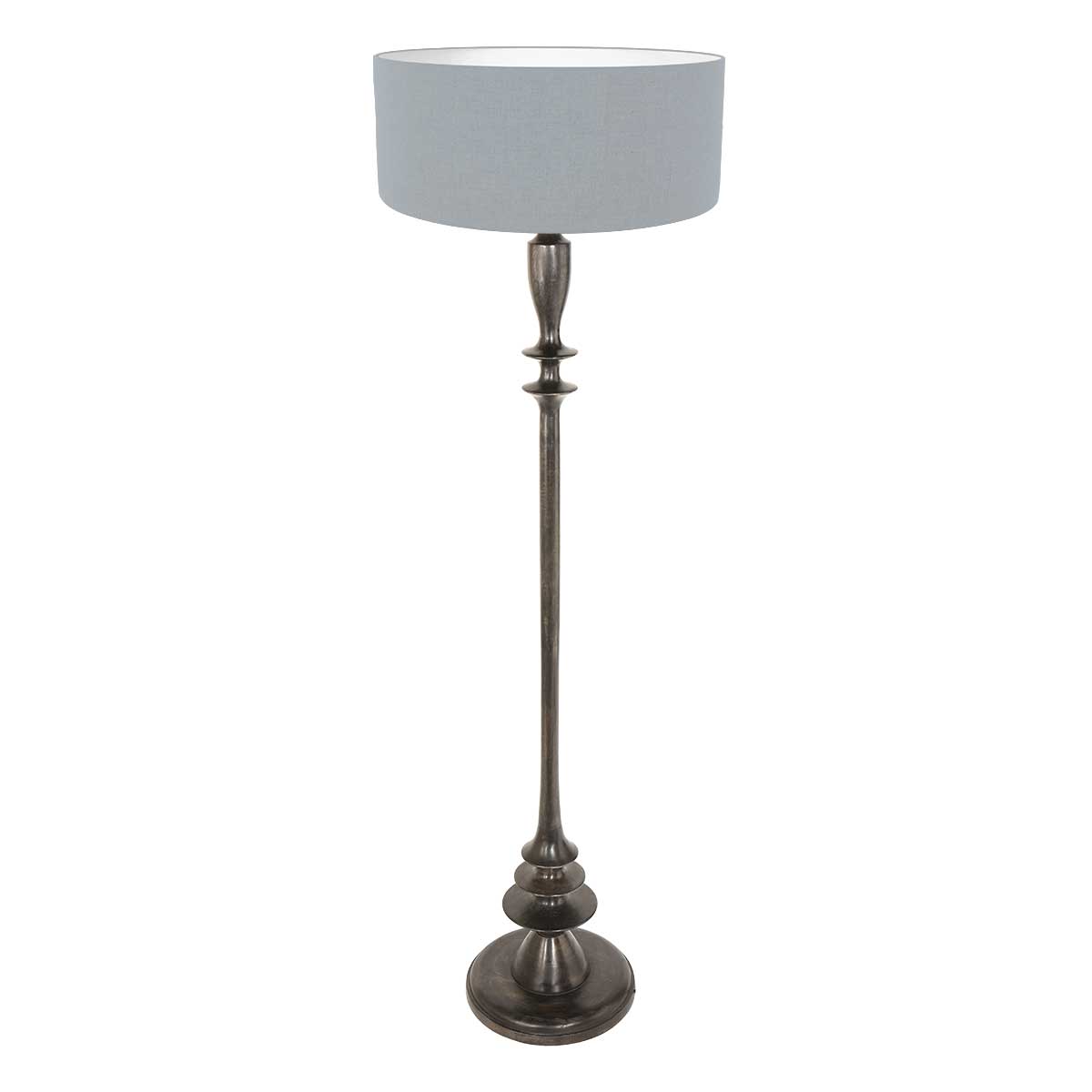 Lampe sur pied noire classique Anne Light & Home Bois – Image 2