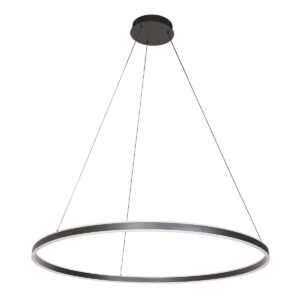 Alternative view of Suspension moderne noire avec éclairage LED  Steinhauer Ringlux