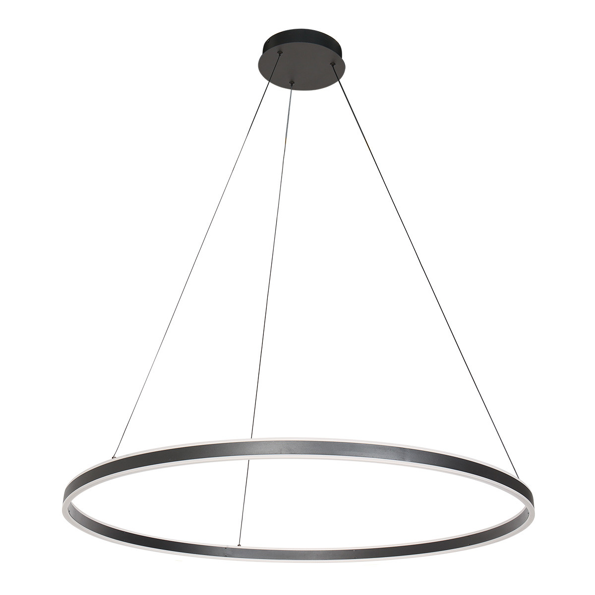 Suspension moderne noire avec éclairage LED Steinhauer Ringlux – Image 2