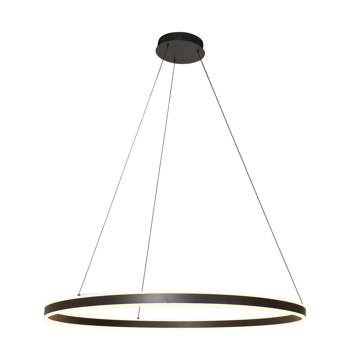 Suspension moderne noire avec éclairage LED Steinhauer Ringlux – Image 8