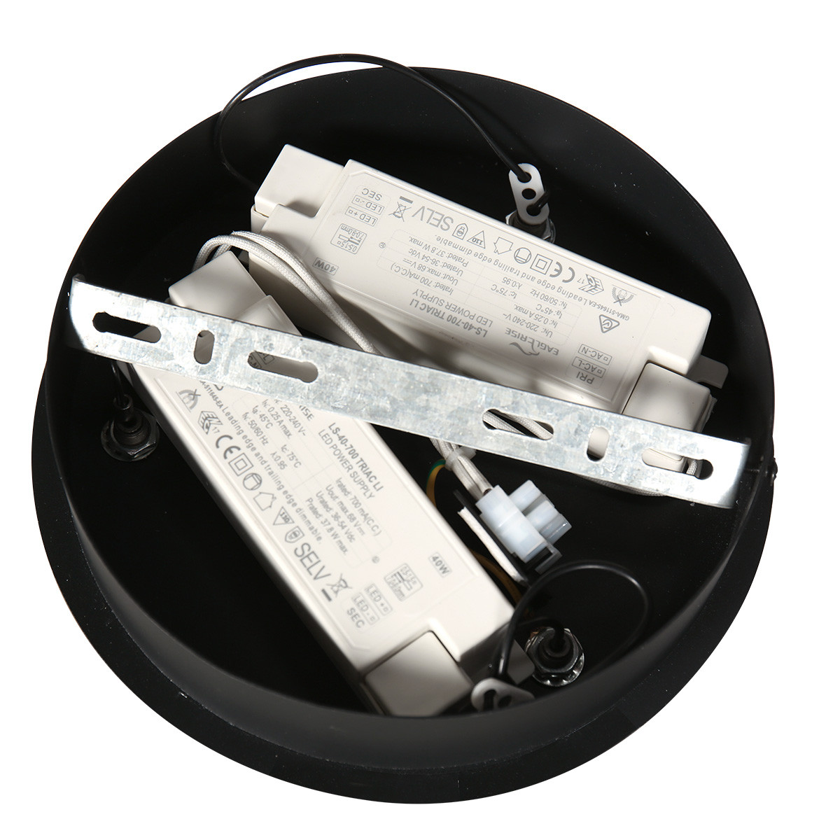 Suspension moderne noire avec éclairage LED Steinhauer Ringlux – Image 9