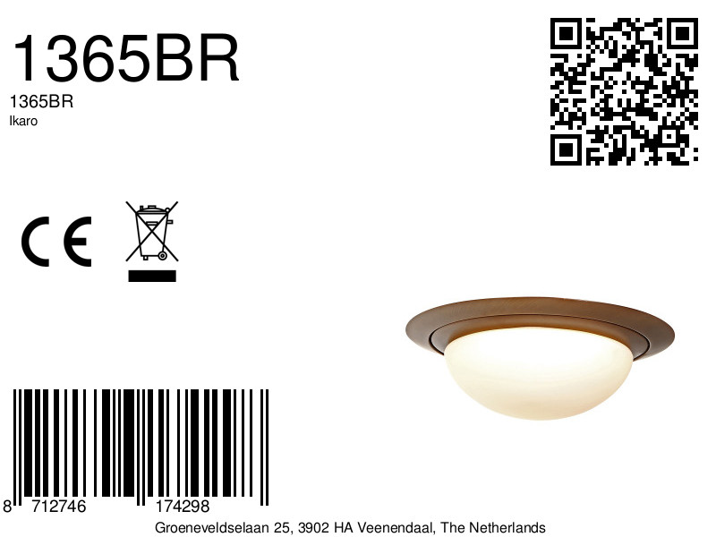 Plafonnier en bronze Steinhauer Ikaro – Image 7