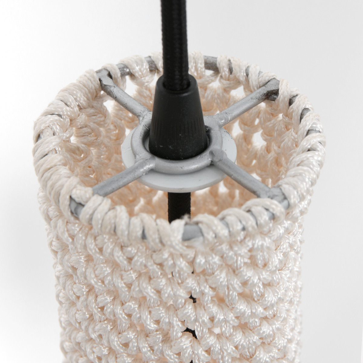 Suspension bohémienne / orientale blanche tissée à la main Anne Light & Home Marrakesch – Image 9