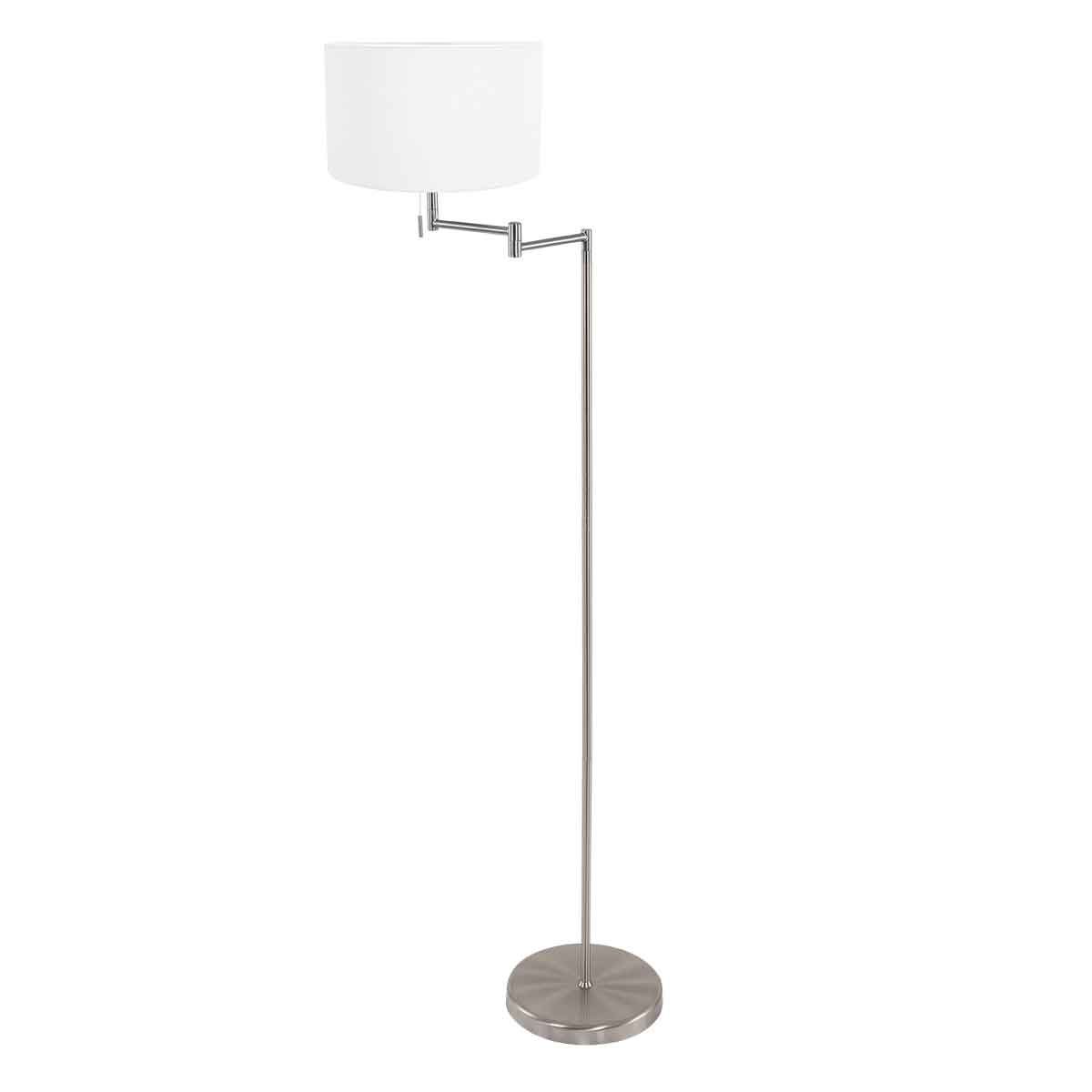 Lampadaire en acier avec abat-jour blanc Mexlite Bella – Image 2