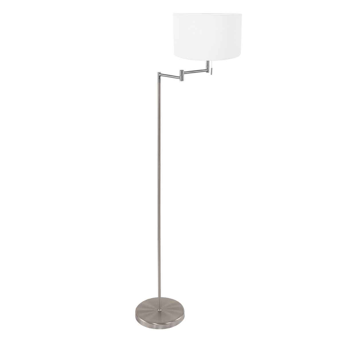 Lampadaire en acier avec abat-jour blanc Mexlite Bella