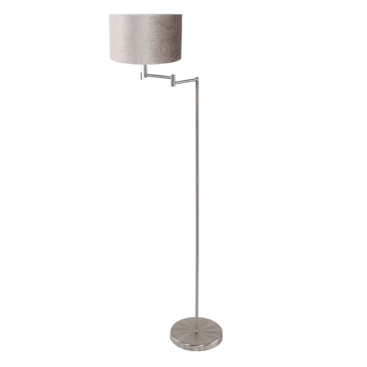 Lampadaire en acier avec abat-jour gris Mexlite Bella – Image 2