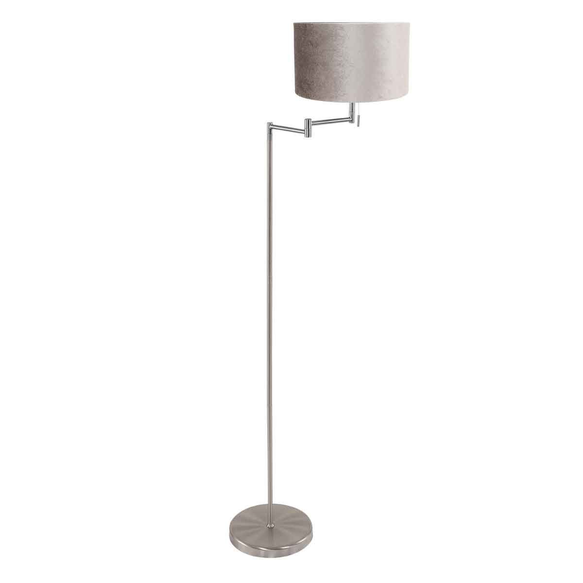 Lampadaire en acier avec abat-jour gris Mexlite Bella