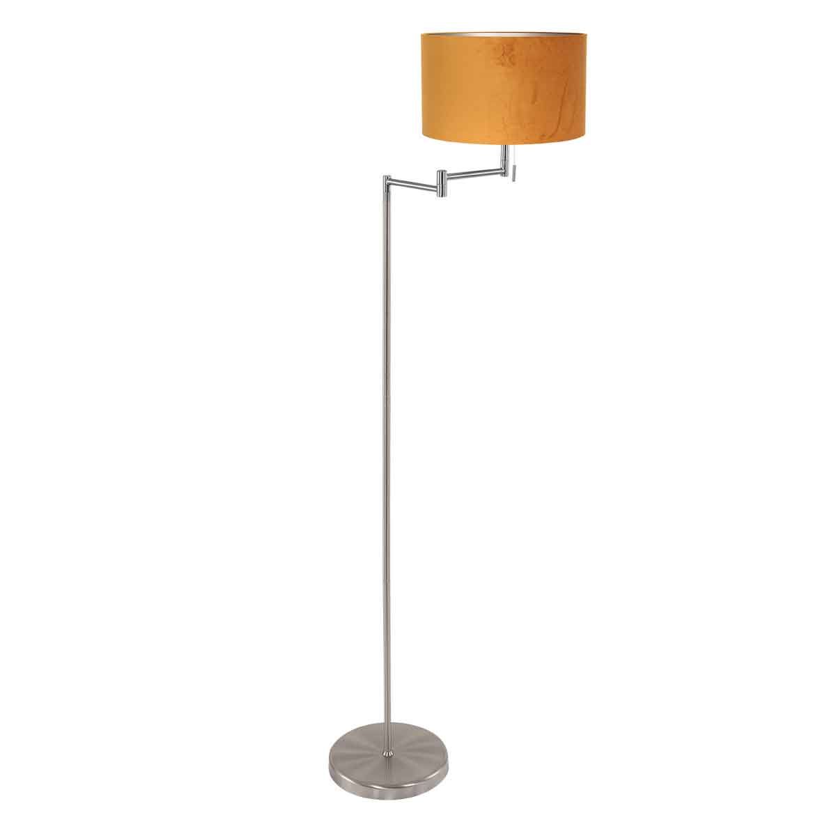 Lampadaire en acier avec abat-jour orange Mexlite Bella
