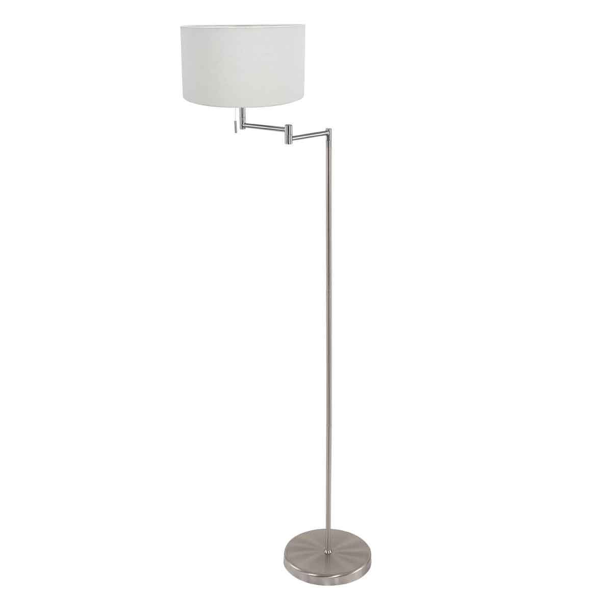 Lampadaire en acier avec abat-jour blanc Mexlite Bella – Image 2