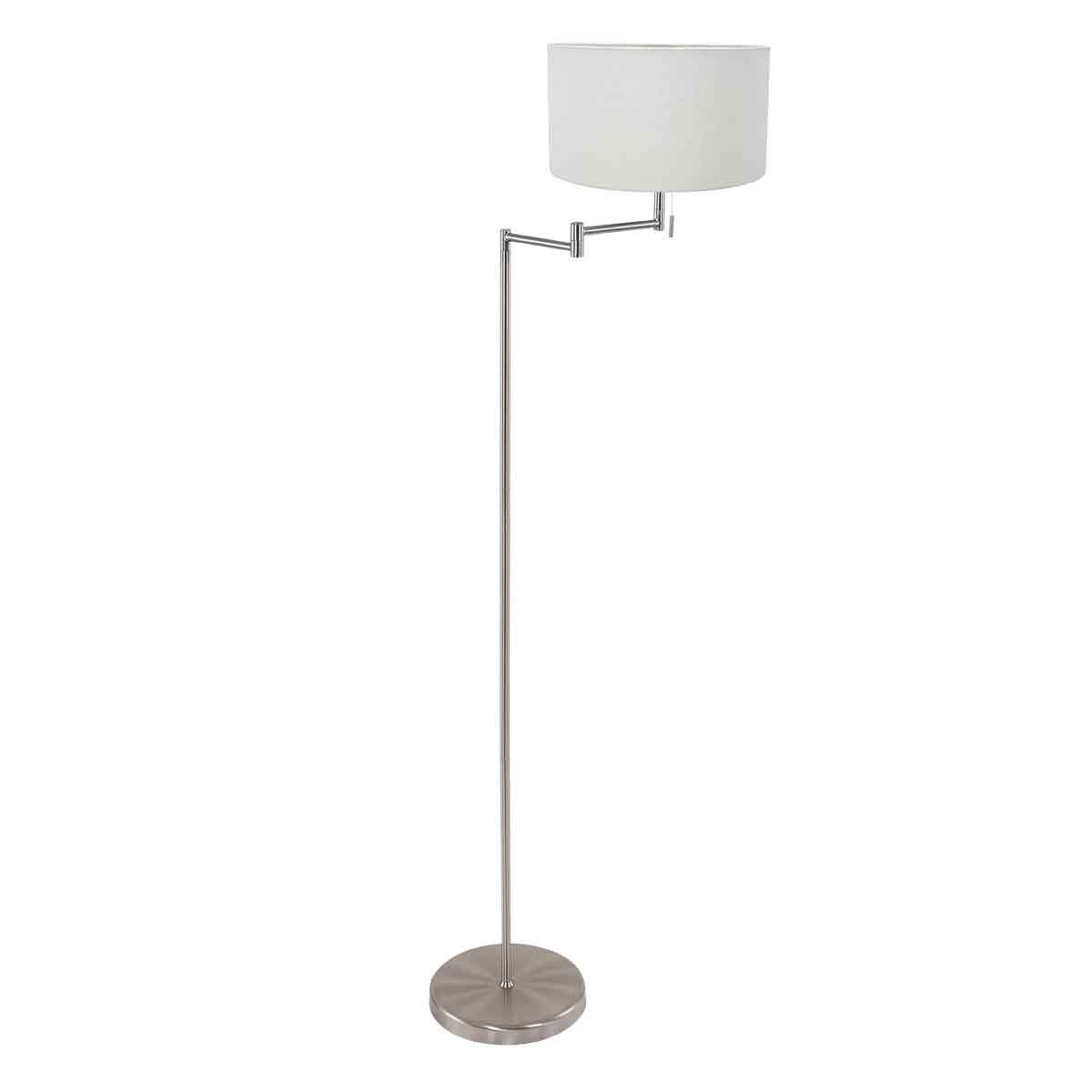 Lampadaire en acier avec abat-jour blanc Mexlite Bella