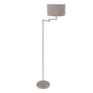 Lampadaire en acier avec abat-jour brun clair Mexlite Bella