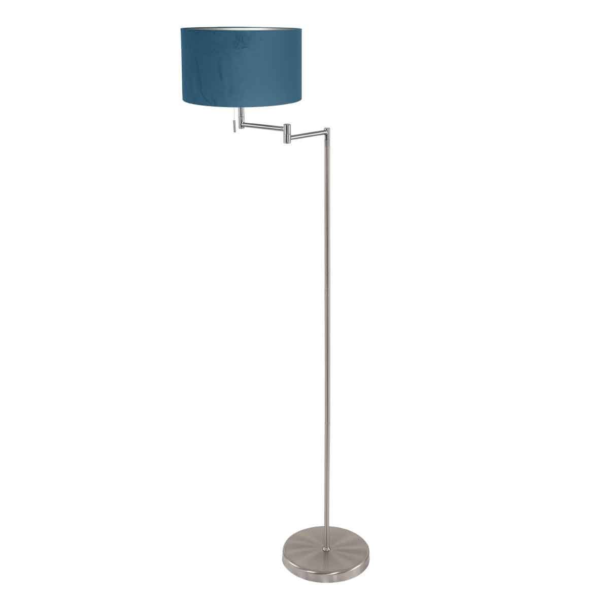 Lampadaire en acier avec abat-jour bleu Mexlite Bella – Image 2