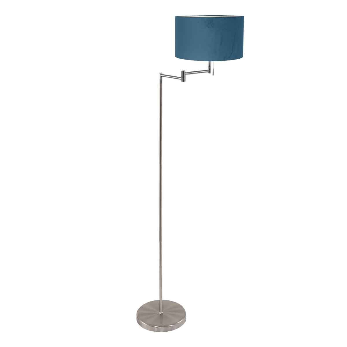 Lampadaire en acier avec abat-jour bleu Mexlite Bella
