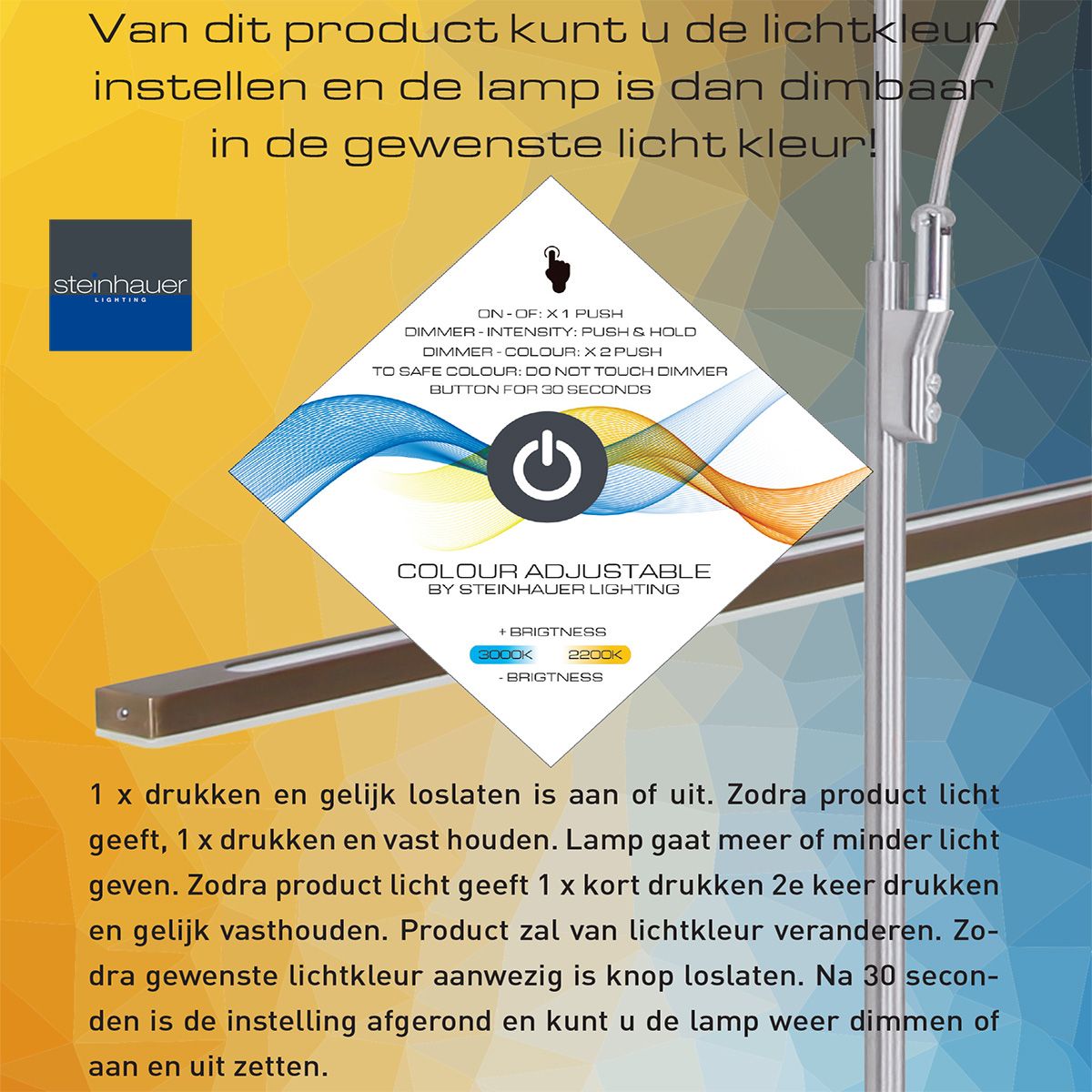 Lampadaire LED uplight Steinhauer Zenith LED – Image 14