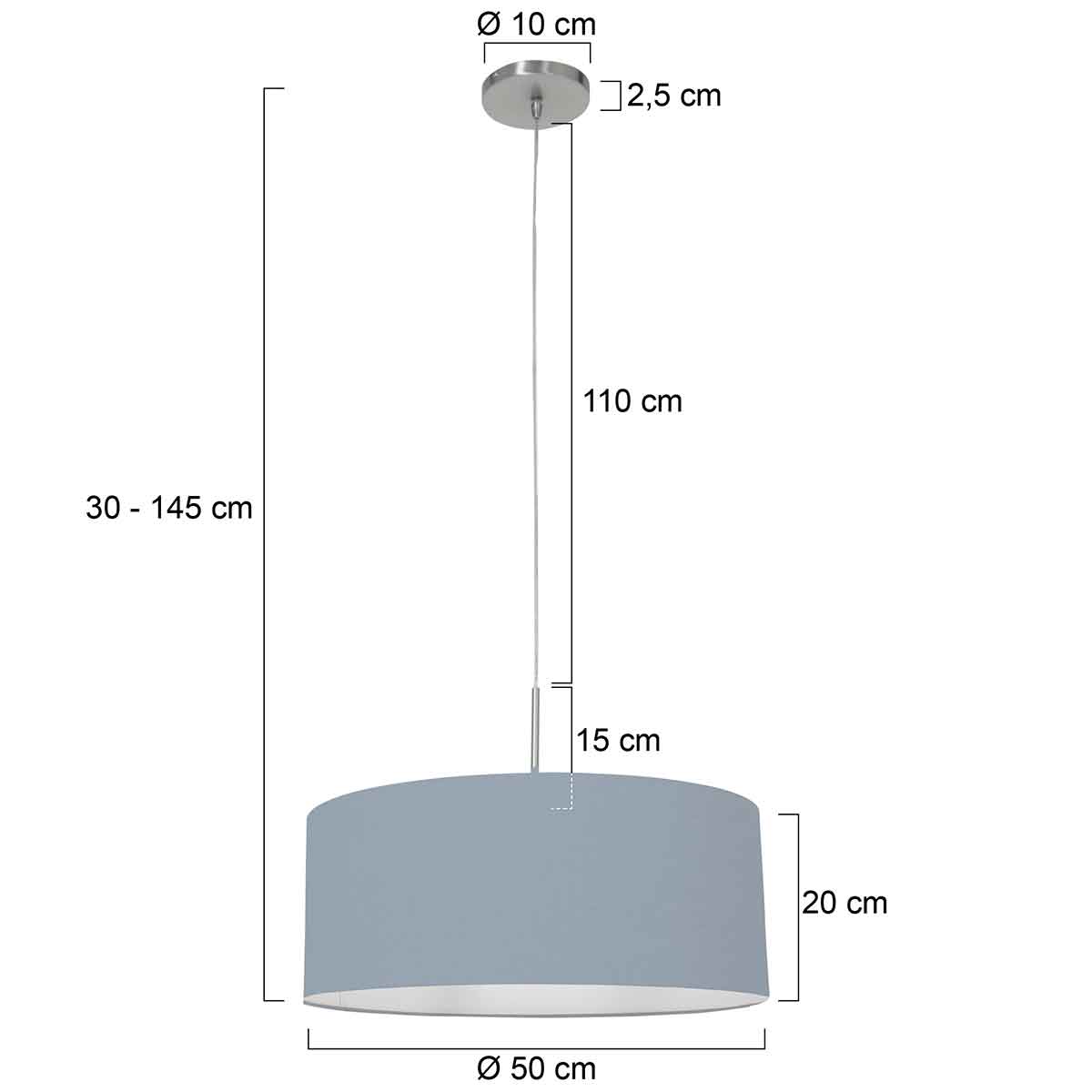 Suspension avec abat-jour bleu Steinhauer Sparkled Light – Image 6