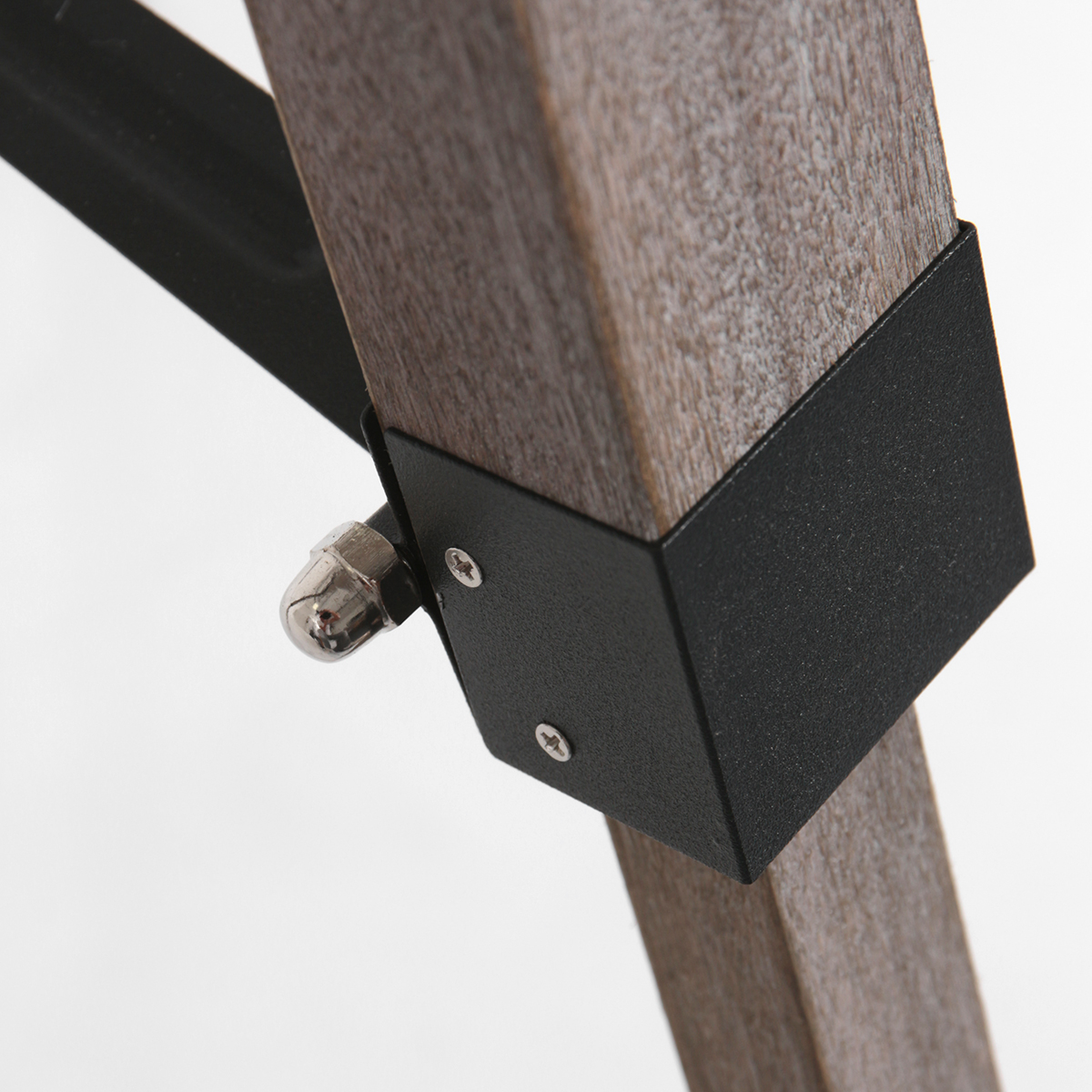 Lampadaire rétro en bois noir Mexlite Triek – Image 10