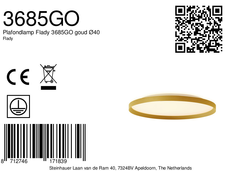 Plafonnier blanc moderne en plastique Steinhauer Flady – Image 7