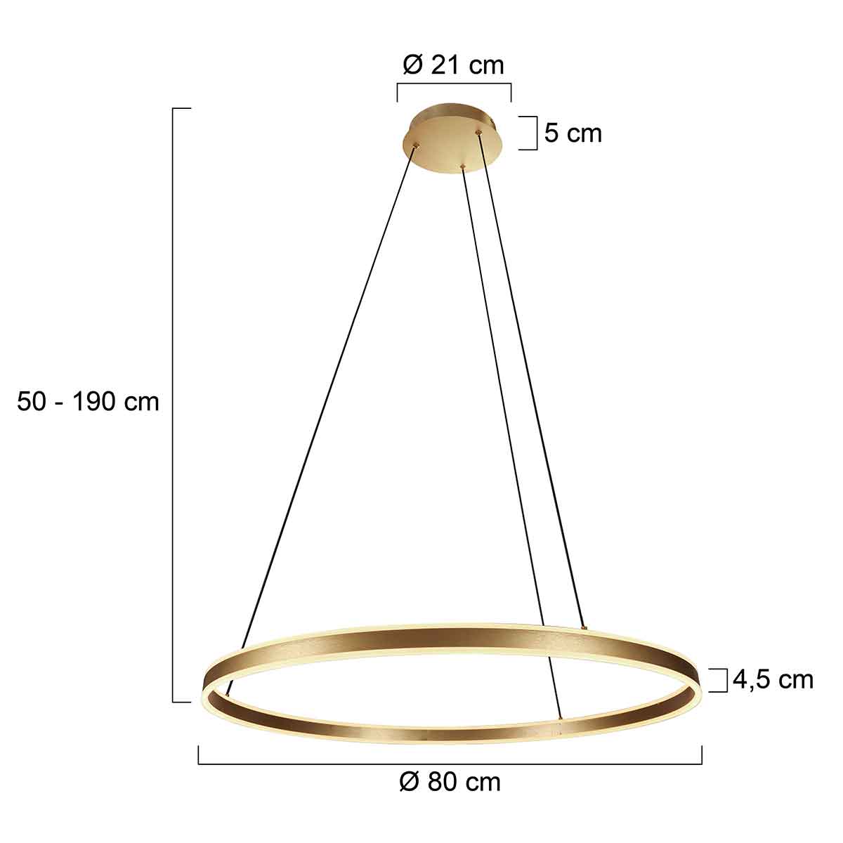 Suspension design en forme d'anneau doré Steinhauer Ringlux – Image 8