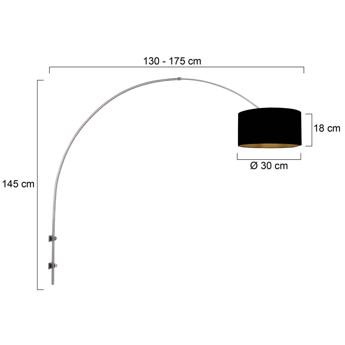 Applique murale arc gris Steinhauer Sparkled Light – Image 6