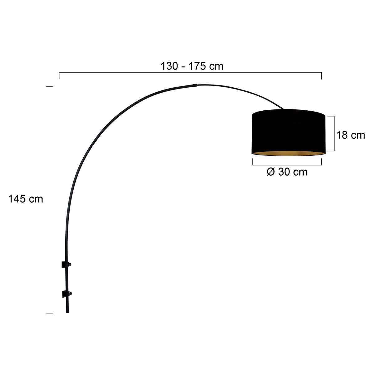 Applique murale arc noir Steinhauer Sparkled Light – Image 6