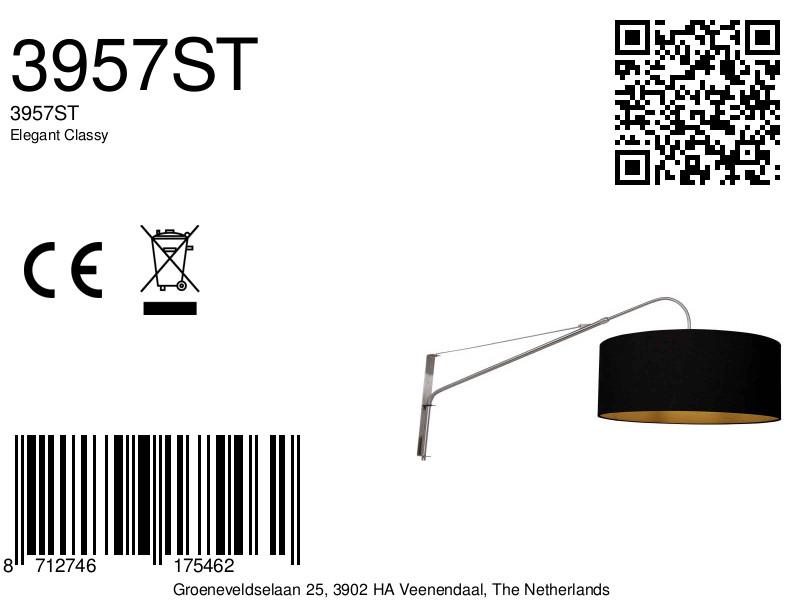 Applique murale avec petit arc Steinhauer Elegant Classy – Image 7