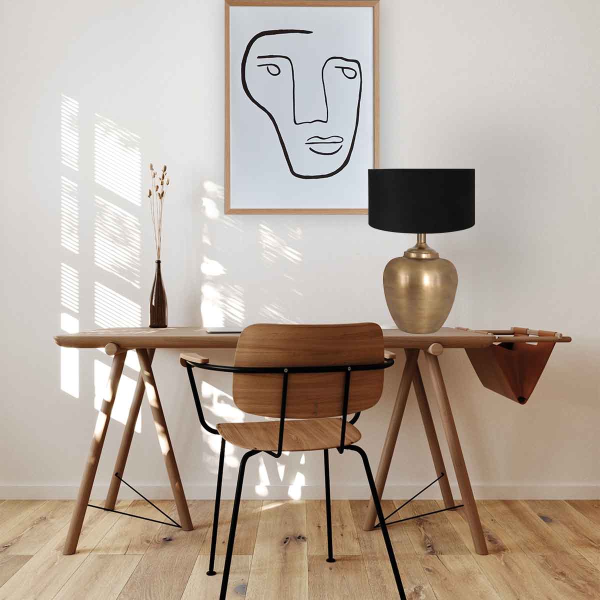 Lampe de table classique en laiton sphérique Steinhauer Brass – Image 3