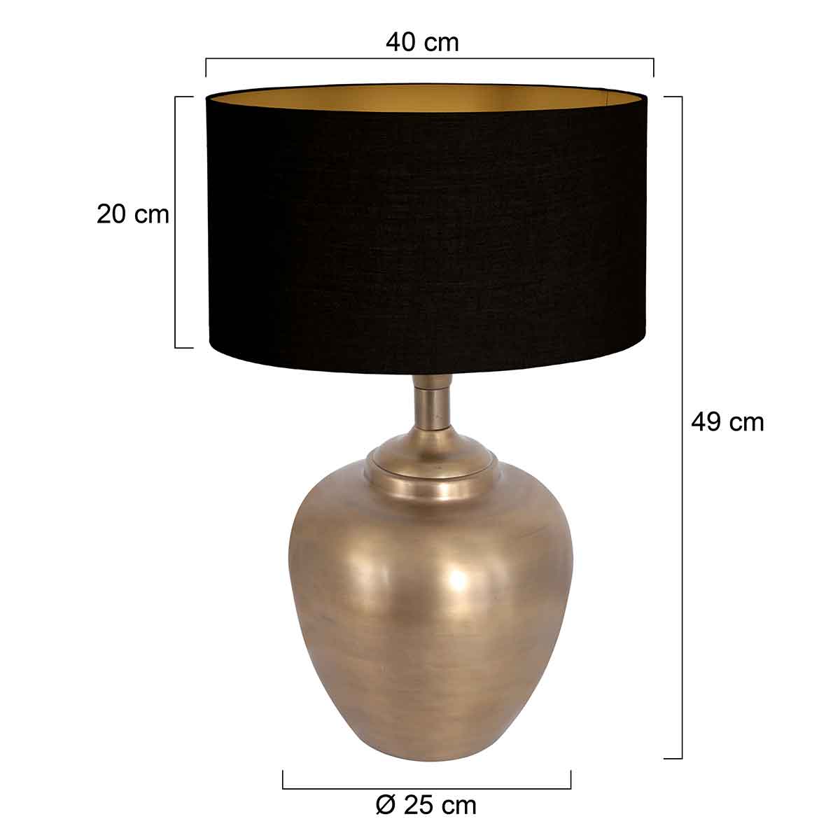 Lampe de table classique en laiton sphérique Steinhauer Brass – Image 7