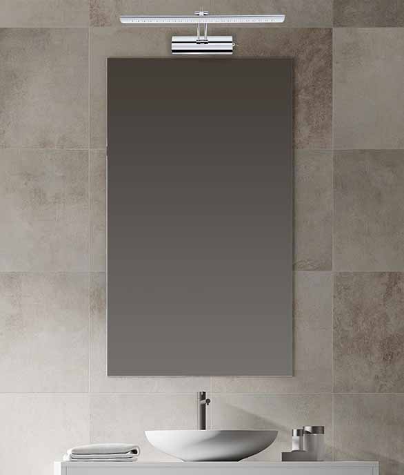 Applique murale allongée chrome avec éclairage d'accent Globo Picture I – Image 2