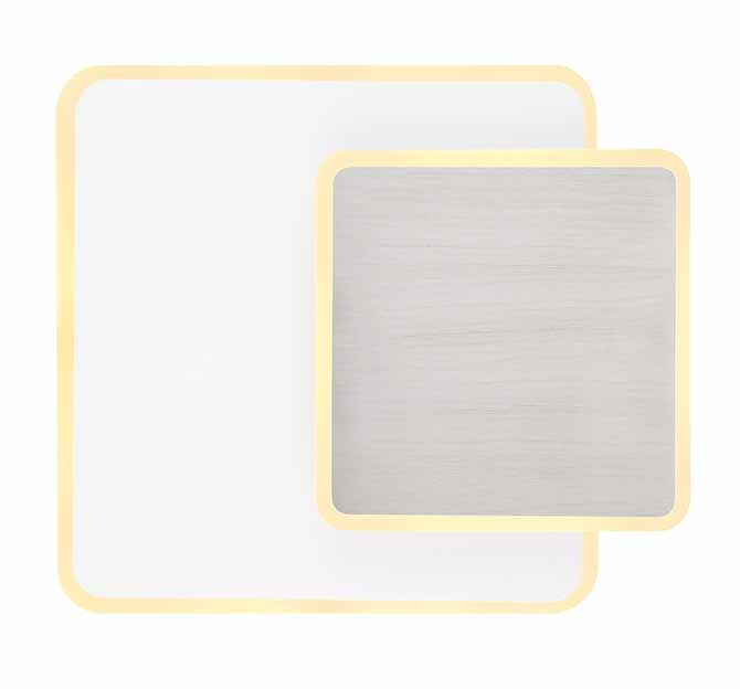 Applique murale blanche/nickel double carrée Globo Many – Image 2