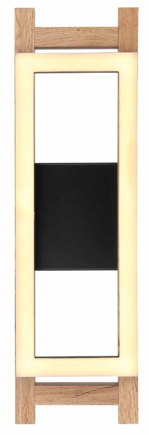 Alternative view of Applique murale moderne allongée noire Globo Illa