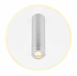 Alternative view of Applique murale moderne cylindrique blanc/nickel Globo Many