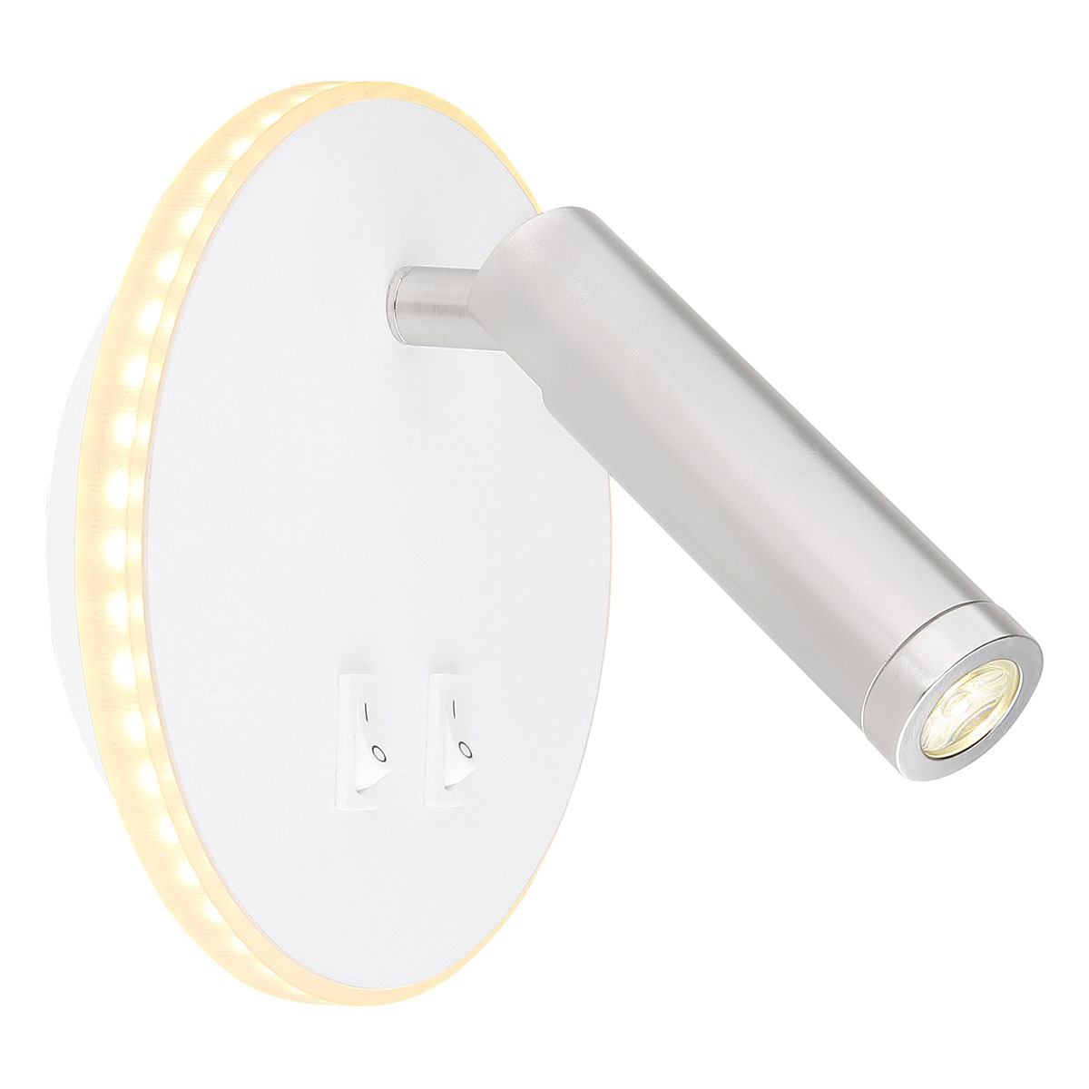 applique-murale-moderne-cylindrique-blanc/nickel-globo-many-78405w