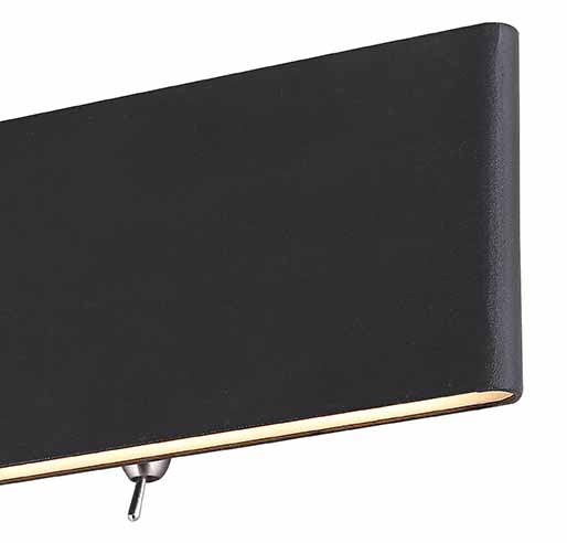 Applique murale moderne noire en aluminium Globo Siegfried – Image 2