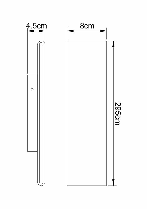 Applique murale moderne noire en aluminium Globo Siegfried – Image 4